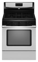 30-inch Self-Cleaning Freestanding Gas Range with Five Burners and Full-Width Satin-Finish Cast-Iron Grates