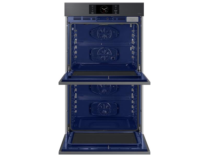 Bespoke 30" Matte Black Steel Double Wall Oven with AI Pro Cooking™ Camera