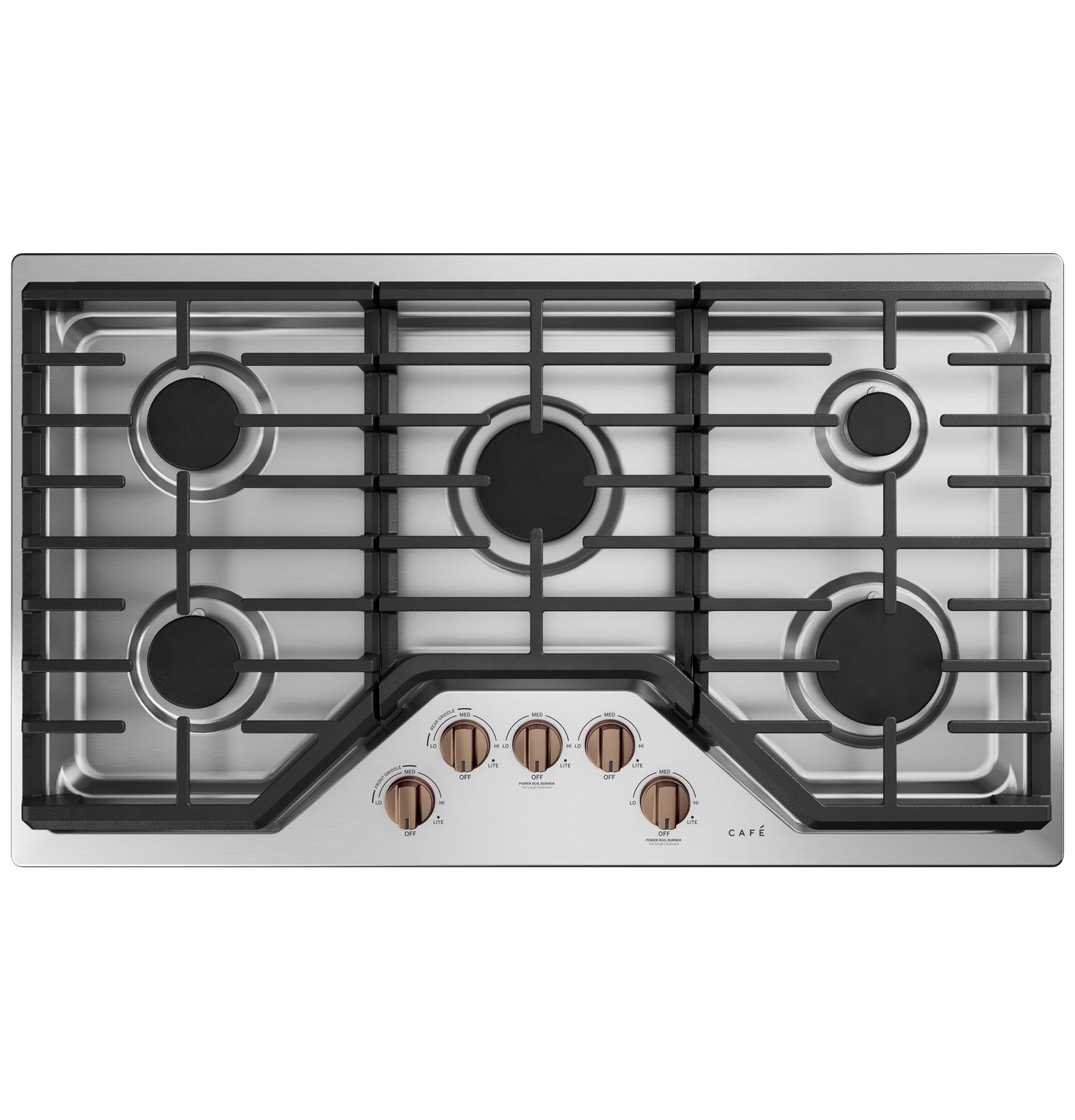 Café™ 5 Gas Cooktop Knobs - Brushed Copper