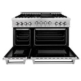 ZLINE 48" 6.0 cu. ft. Range with Gas Stove and Gas Oven in ZLINE DuraSnow Stainless Steel® (RGS-SN-48) [Color: Red Matte]