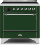 Majestic II 36 Inch Electric Freestanding Range in Emerald Green with Chrome Trim