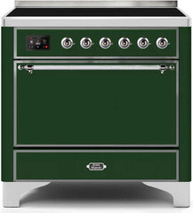 Majestic II 36 Inch Electric Freestanding Range in Emerald Green with Chrome Trim