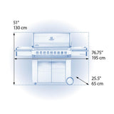 Prestige PRO 665 RSIB with Infrared Side and Rear Burners , Propane, Stainless Steel