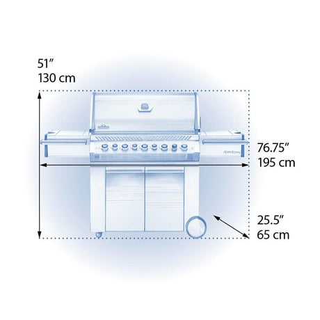 Prestige PRO 665 RSIB with Infrared Side and Rear Burners , Propane, Stainless Steel