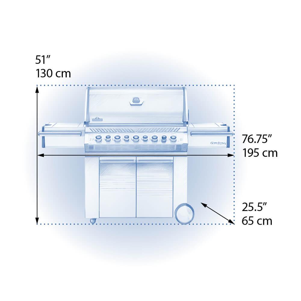 Prestige PRO 665 RSIB with Infrared Side and Rear Burners , Natural Gas, Stainless Steel