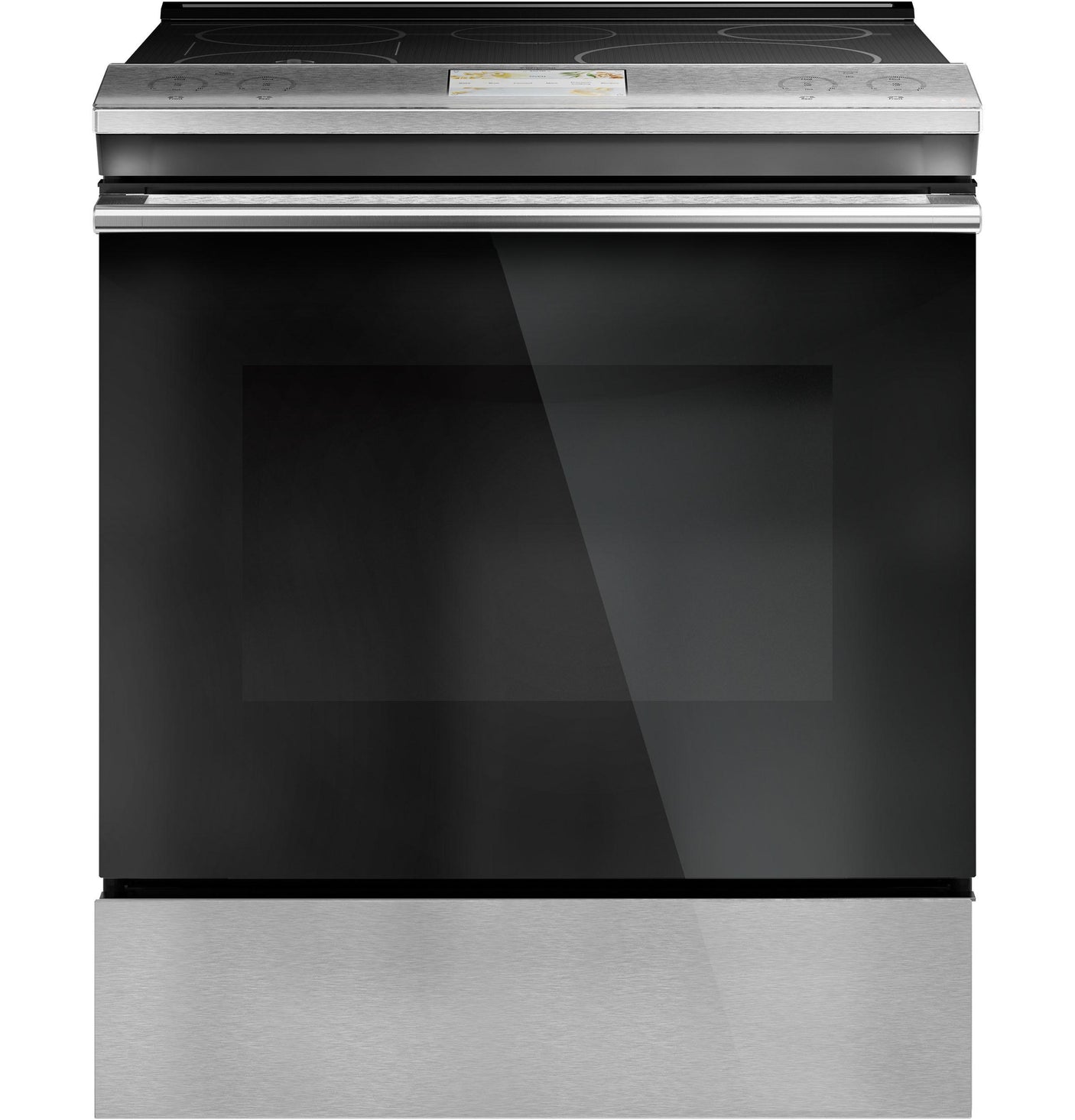 Café™ 30" Smart Slide-In, Front-Control, Induction and Convection Range with In-Oven Camera in Platinum Glass