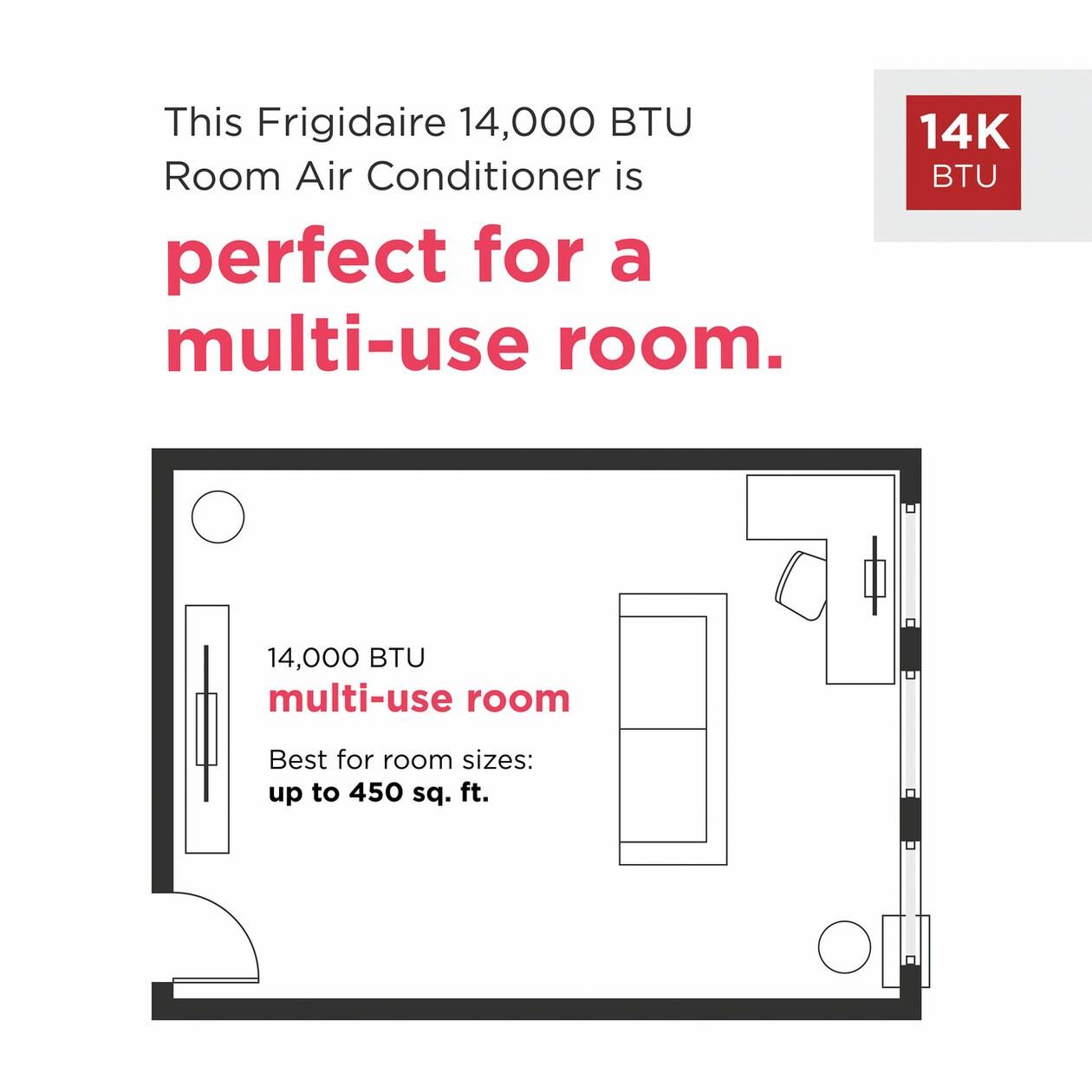 Frigidaire 3-in-1 Heat/Cool Portable Room Air Conditioner 14,000 BTU (ASHRAE) / 10,000 BTU (DOE)