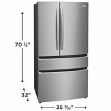 Frigidaire Gallery 22 Cu. Ft. Counter-Depth 4-Door French Door Refrigerator