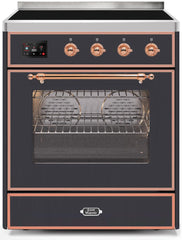 Majestic II 30 Inch Electric Freestanding Range in Matte Graphite with Copper Trim