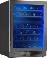 Presrv Wine Cooler, 24in UC, Blk SS+Gls,Rvs Dr, 2Z