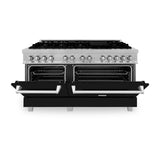 ZLINE 60 in. 7.4 cu. ft. Dual Fuel Range with Gas Stove and Electric Oven in DuraSnow Stainless Steel and Colored Door Options (RAS-60) [Color: DuraSnow Stainless Steel with Red Gloss Door]