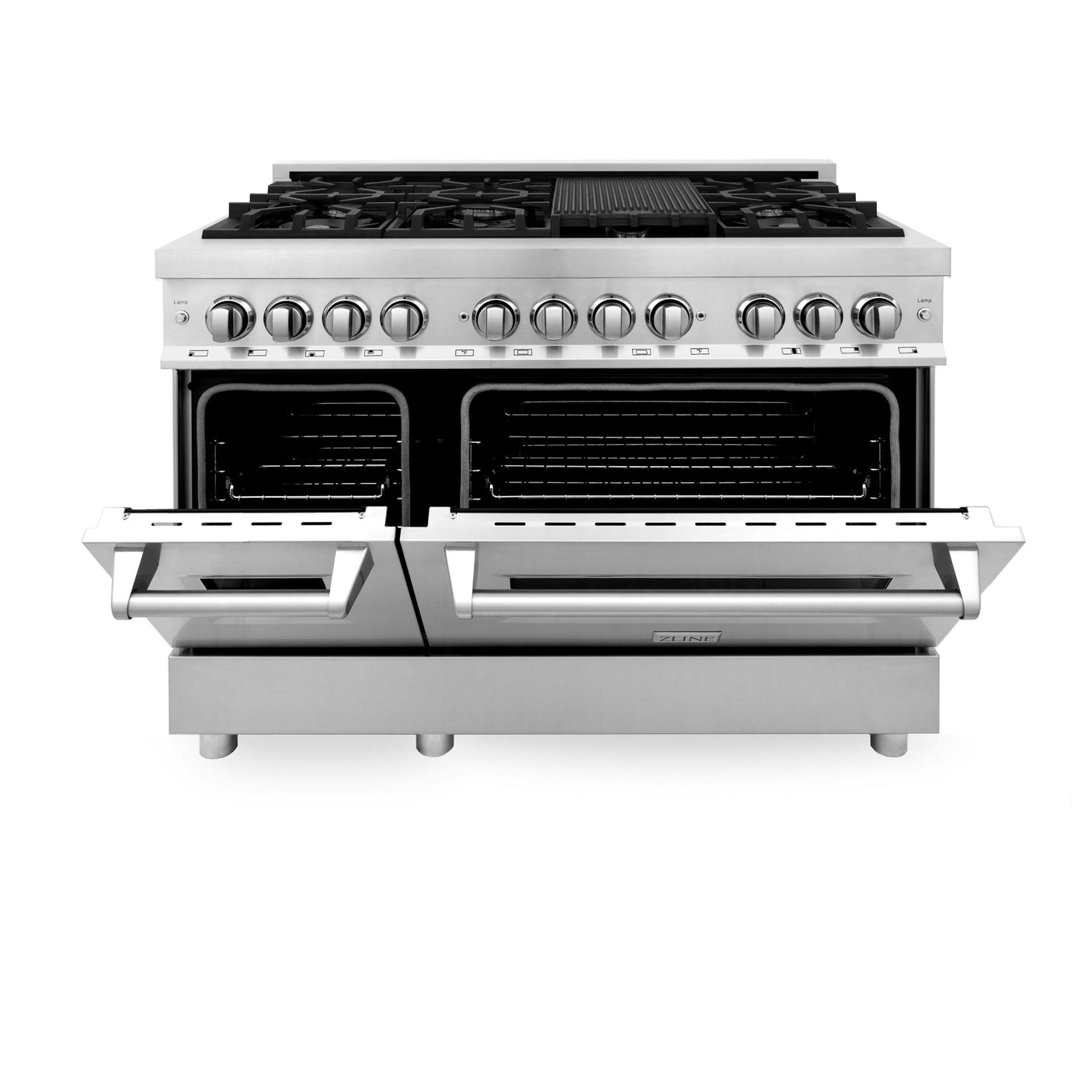 ZLINE 48 in. Dual Fuel Range with Gas Stove and Electric Oven in Stainless Steel (RA48) [Color: Stainless Steel]