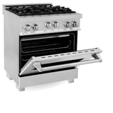 ZLINE 30" 4.0 cu. ft. Range with Gas Stove and Gas Oven in DuraSnow® Stainless Steel with Color Door Options (RGS-30) [Color: Black Matte]