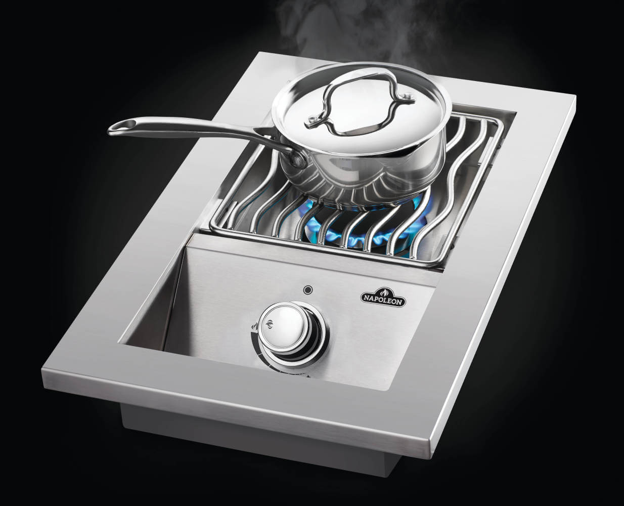 Built-in 500 Series Single Range Top Burner with Stainless Steel Cover , Propane, Stainless Steel