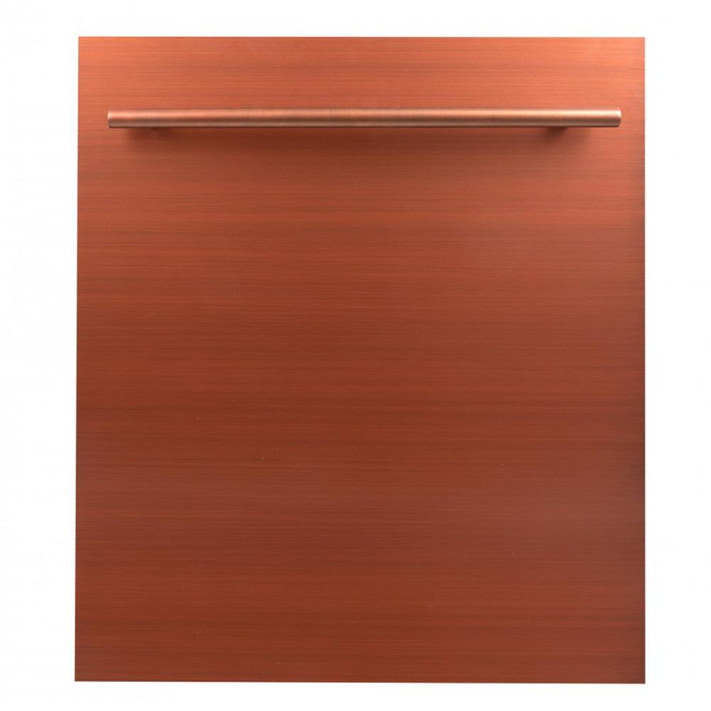 ZLINE 24 in. Top Control Dishwasher with Stainless Steel Tub and Modern Style Handle, 52dBa (DW-24) [Color: Copper]