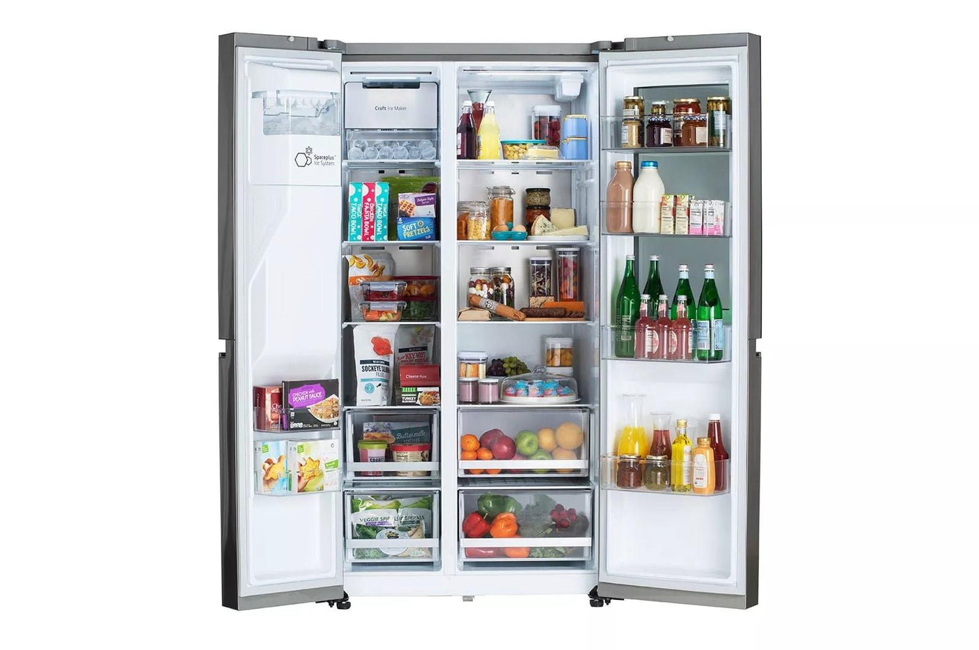 23 cu. ft. Smart Side-by-Side Counter-Depth InstaView® Refrigerator with Craft Ice™