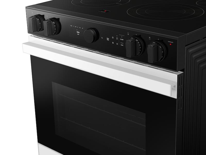 Bespoke 6.3 cu. ft. Smart Slide-In Electric Range with Air Sous Vide & Air Fry in White Glass