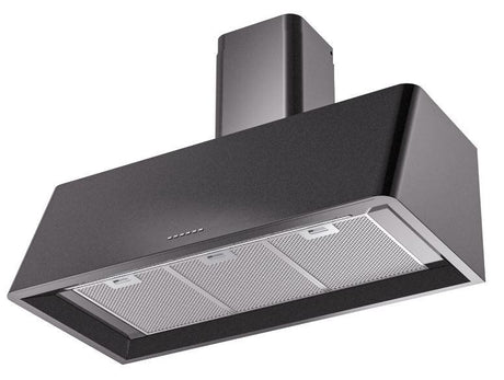 Nostalgie 40 Inch Glossy Black Wall Mount Convertible Range Hood