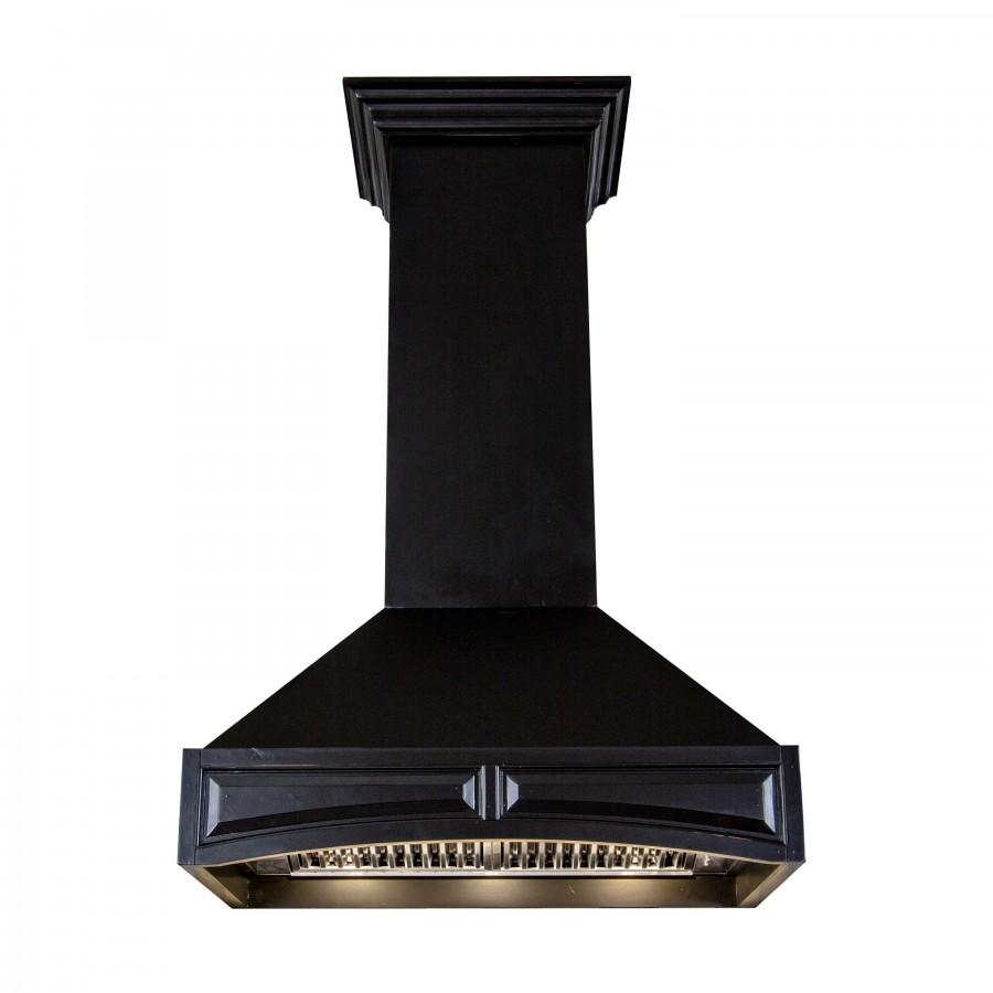 ZLINE Wooden Wall Mount Range Hood in Black - Includes Motor (321CC)