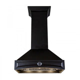 ZLINE Wooden Wall Mount Range Hood in Black - Includes Motor (321CC)