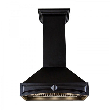 ZLINE Wooden Wall Mount Range Hood in Black - Includes Motor (321CC)