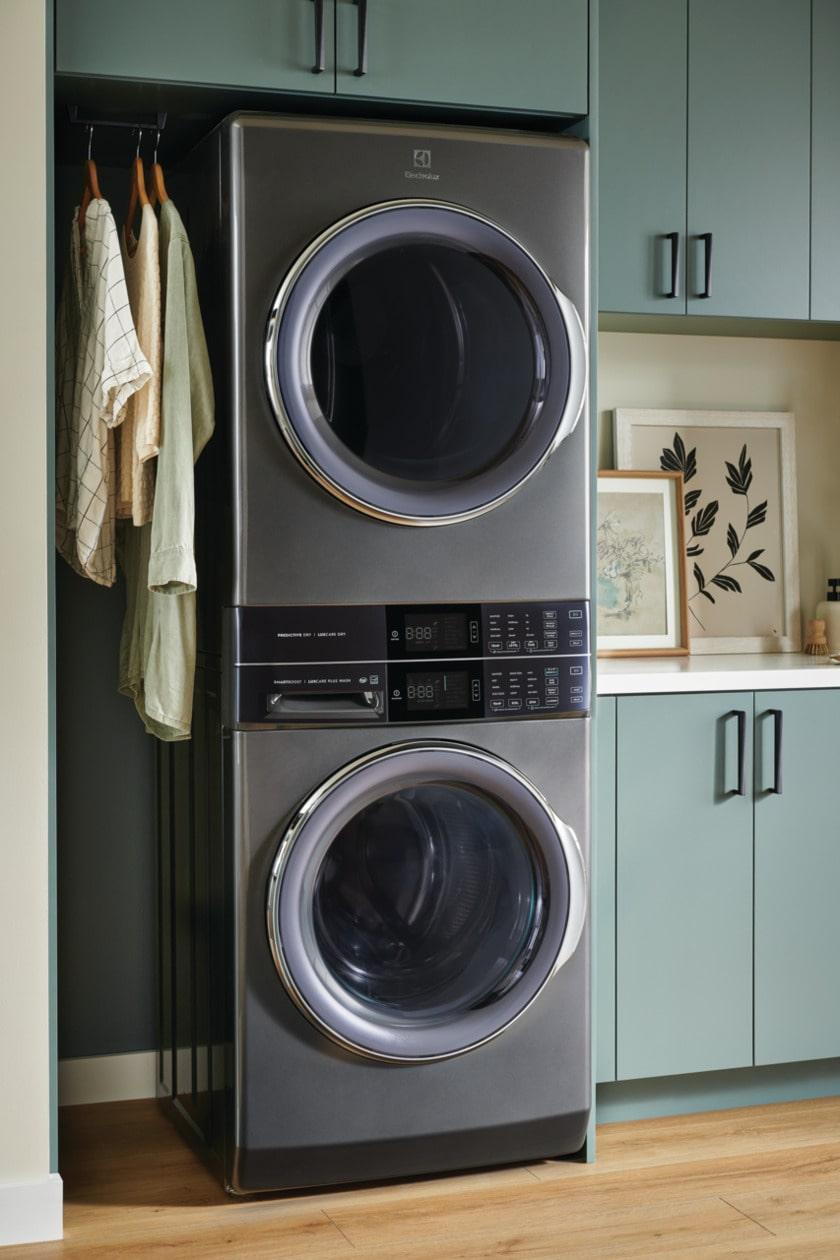 Electrolux Laundry Tower Single Unit Front Load 4.5 Cu. Ft. Washer & 8 Cu. Ft. Electric Dryer