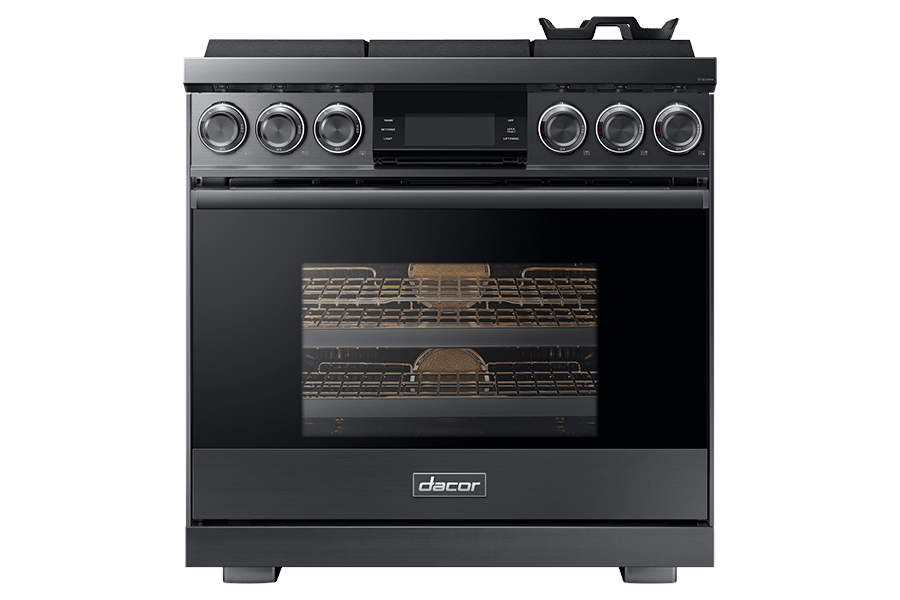 36" Pro Gas Range, Graphite Stainless Steel, Liquid Propane