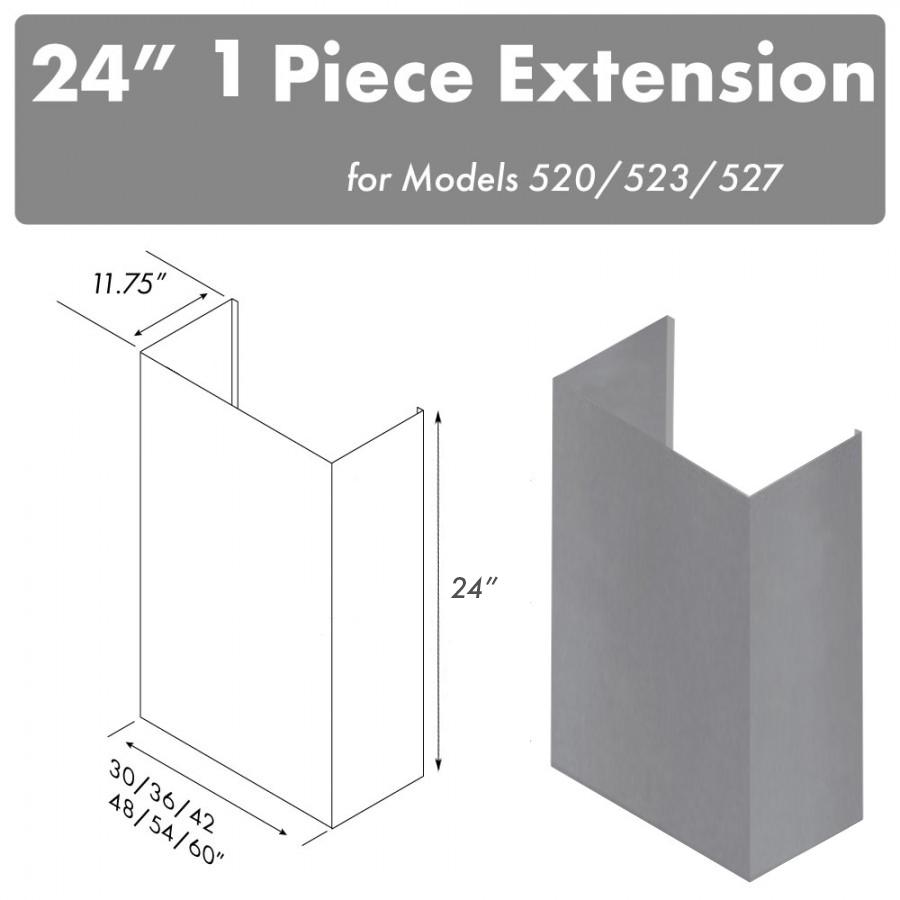 ZLINE 24 in. Chimney for 42 in. Under Cabinet Hoods (520/523/527-42-2FTEXT)