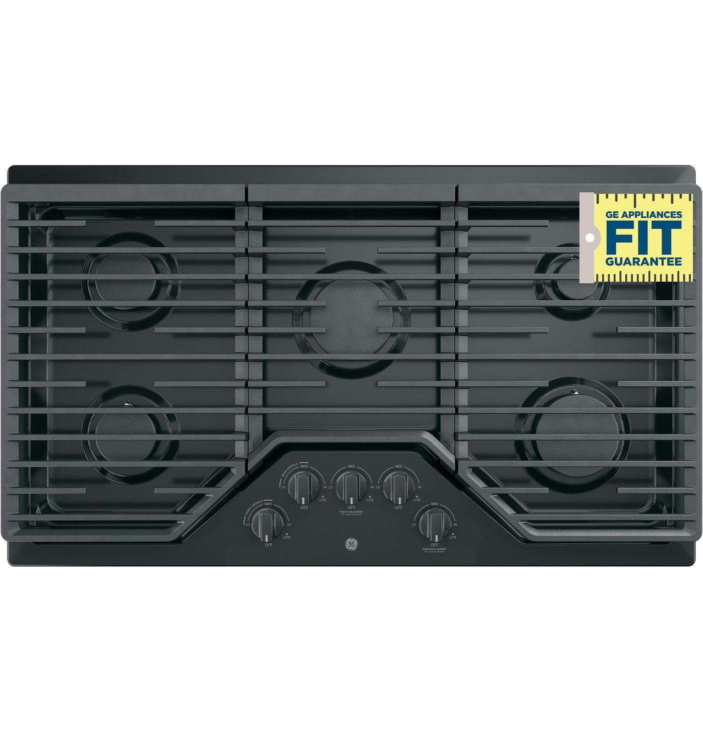 GE® 36" Built-In Gas Cooktop with 5 Burners and Dishwasher Safe Grates