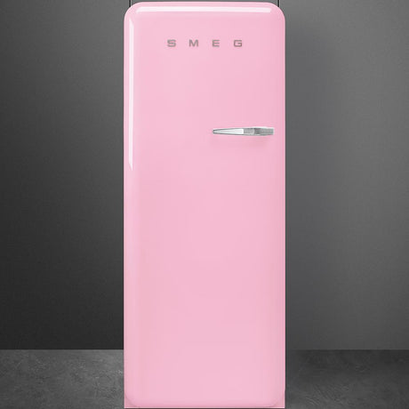 Approx 24" 50'S Style Refrigerator with ice compartment, Pink, Left hand hinge