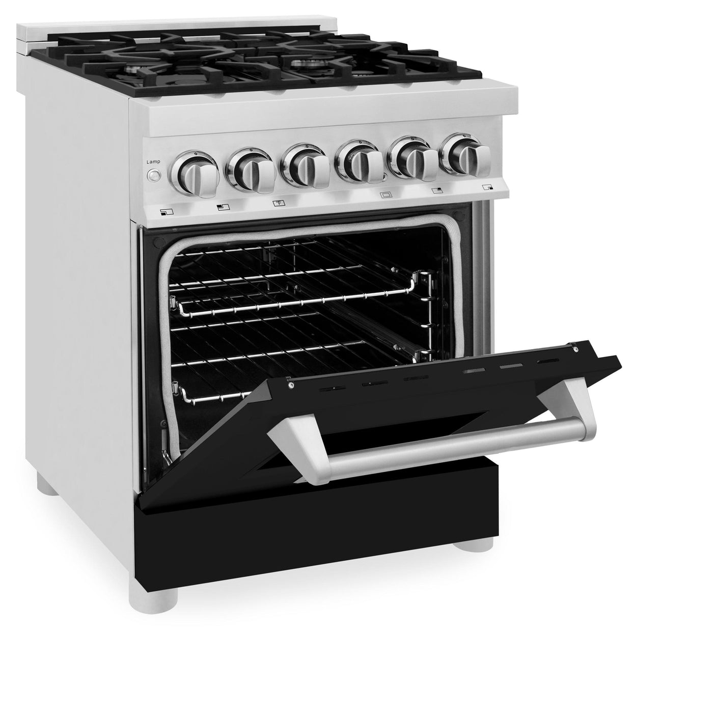 ZLINE 24 in. Professional Dual Fuel Range with Color Door Options (RA24) [Color: Black Matte]