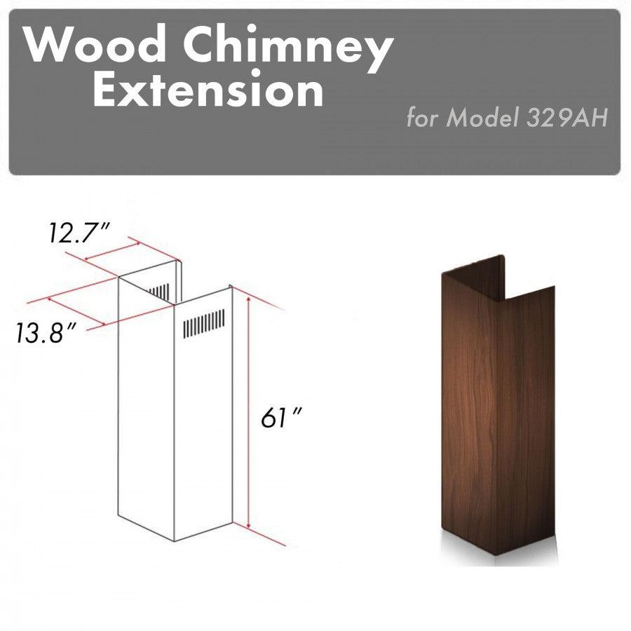 ZLINE 61 in. Wooden Chimney Extension for Ceilings up to 12.5 ft. (329AH-E)