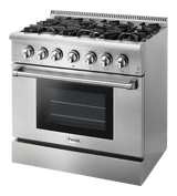 Thor Kitchen 36-inch Professional Dual Fuel Liquid Propane Range - Hrd3606ulp