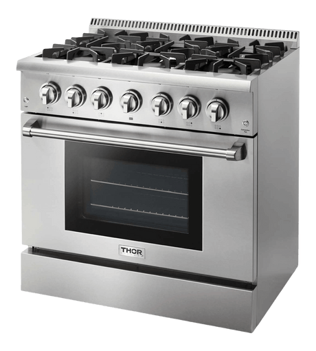 Thor Kitchen 36-inch Professional Dual Fuel Liquid Propane Range - Hrd3606ulp