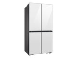 Bespoke Counter Depth 4-Door Flex™ Refrigerator (23 cu. ft.) with Beverage Center™ in White Glass - (with Customizable Door Panel Colors)