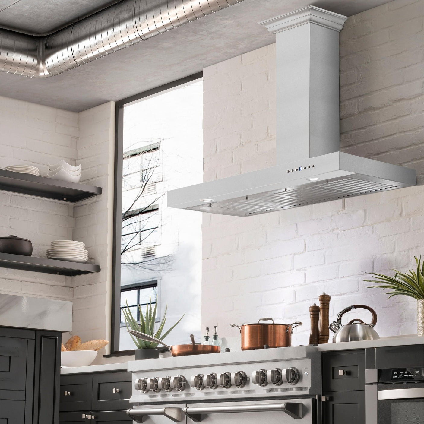 ZLINE Convertible Vent Wall Mount Range Hood in Stainless Steel (KE)