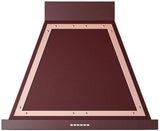 Nostalgie 30 Inch Burgundy Wall Mount Convertible Range Hood