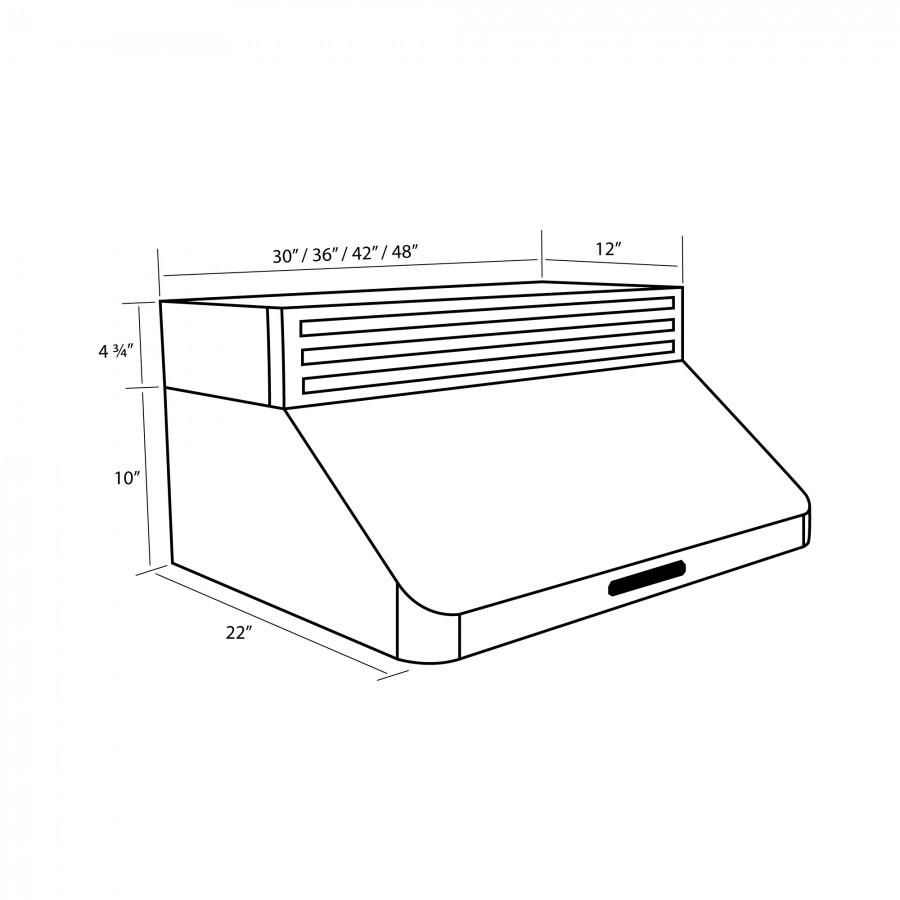 ZLINE Recirculating Under Cabinet Range Hood (RK619) [Size: 36 Inch]