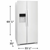 Frigidaire 22 Cu. Ft. 33" Standard Depth Side by Side Refrigerator