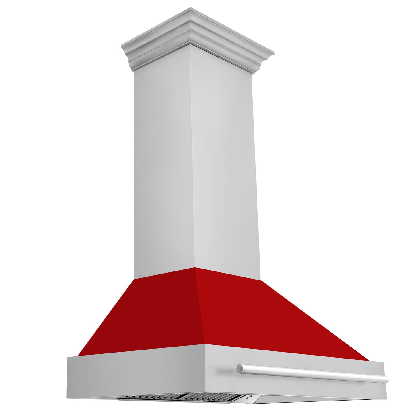 ZLINE 36 in. Stainless Steel Range Hood with Stainless Steel Handle (8654STX-36) [Color: Red Matte]