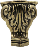 Single Decorative Brass Scroll Claw Leg