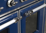 Majestic II 48 Inch Dual Fuel Liquid Propane Freestanding Range in Blue with Chrome Trim