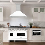 ZLINE 48 in. DuraSnow Stainless Steel Range Hood with Colored Shell Options (8654SNX-48) [Color: White Matte]