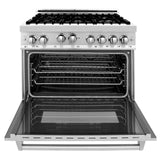 ZLINE 36" Professional 4.6 cu. ft. 6 Gas on Gas Range in Stainless Steel with Color Door Options (RG36) [Color: Stainless Steel]