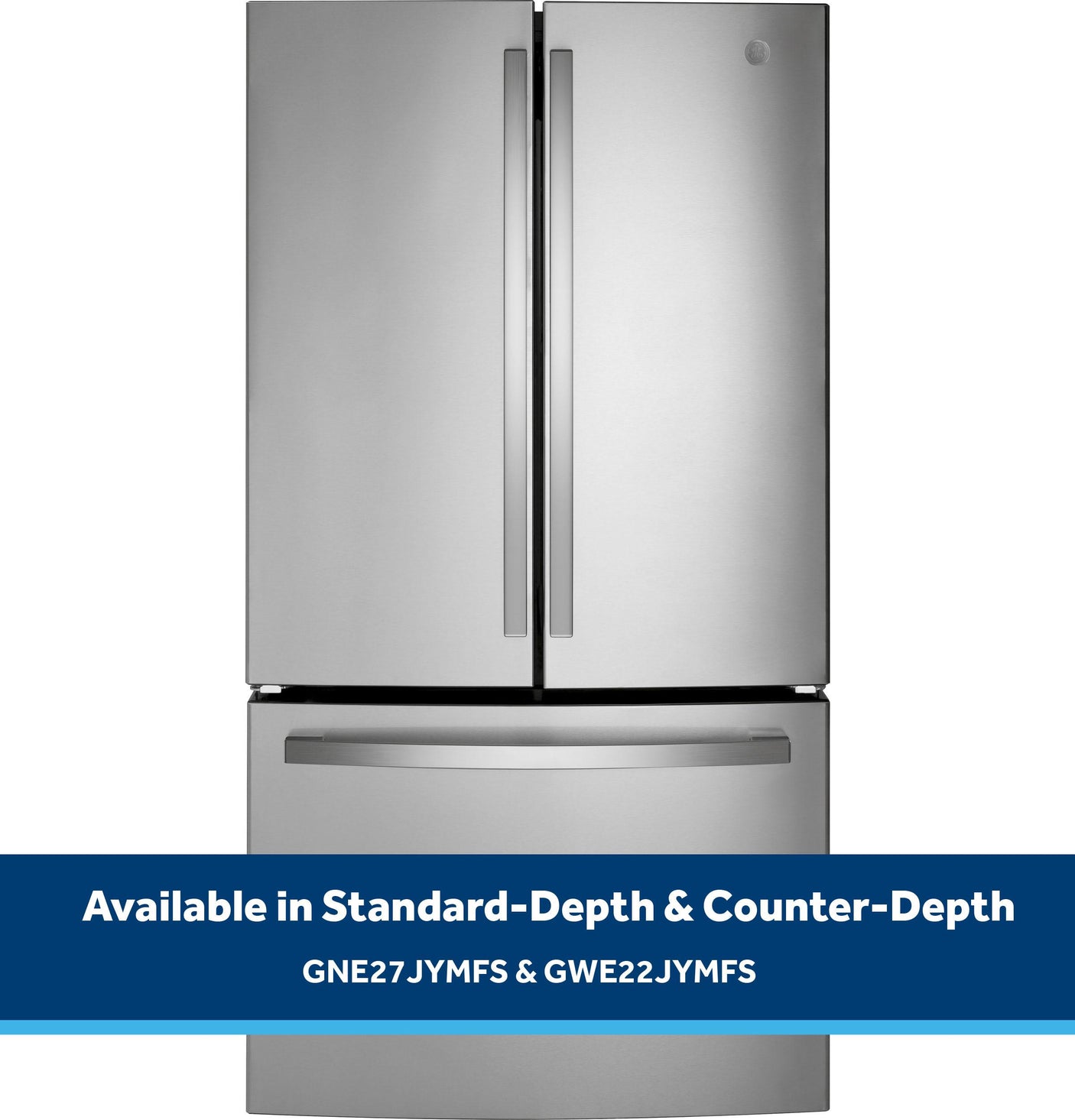 GE® ENERGY STAR® 21.9 Cu. Ft. Fingerprint Resistant Counter-Depth French-Door Refrigerator