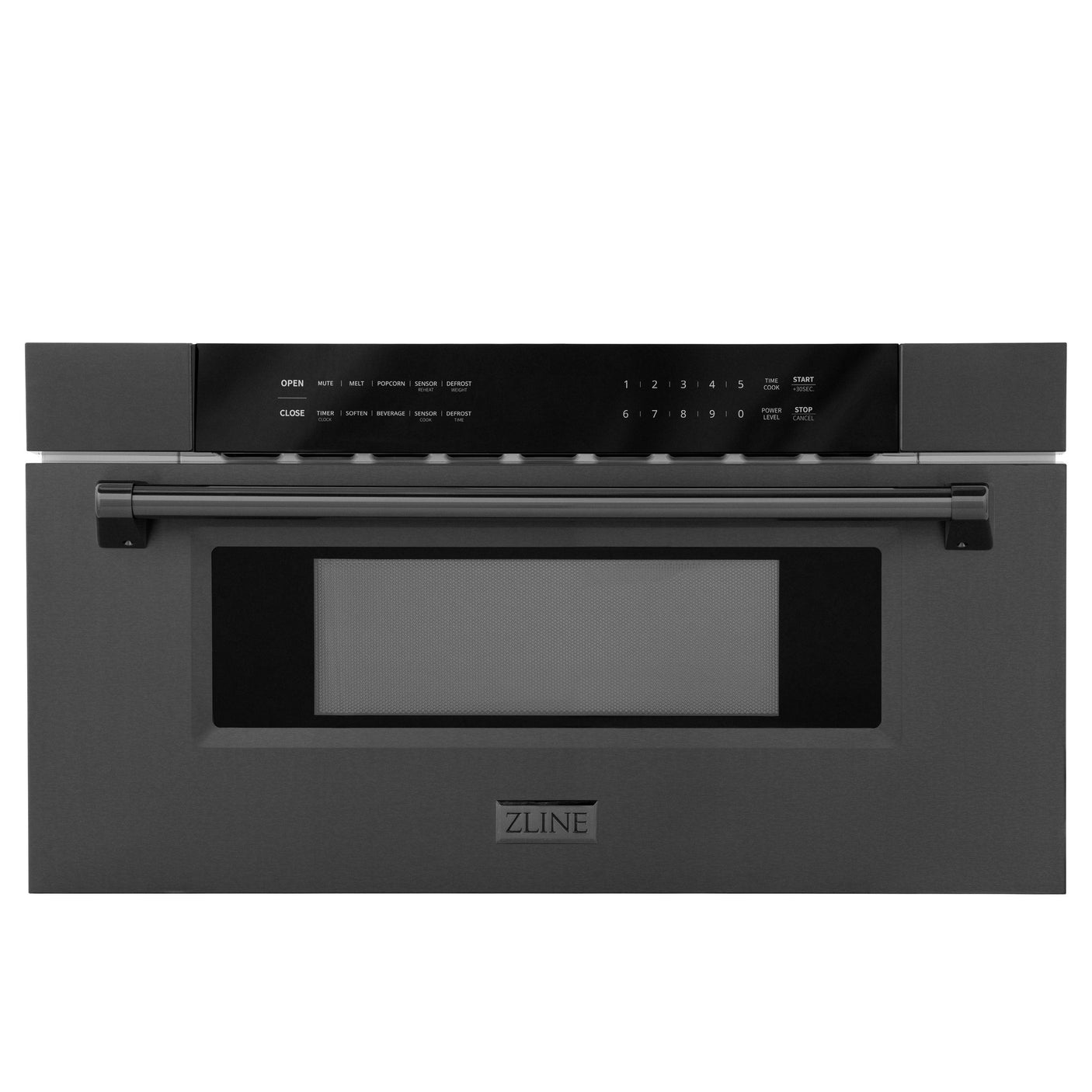 ZLINE 30" Microwave Drawer in Black Stainless Steel with Traditional Handle (MWD-30-BS)