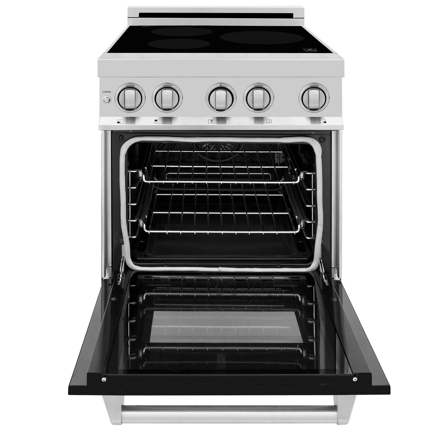 ZLINE 24" 2.8 cu. ft. Induction Range with a 4 Element Stove and Electric Oven in Stainless Steel (RAIND-24) [Color: Black Matte]