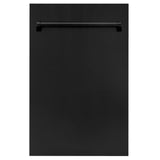 ZLINE 18 in. Dishwasher Panel with Traditional Handle (DP-18) [Color: Black Stainless Steel]