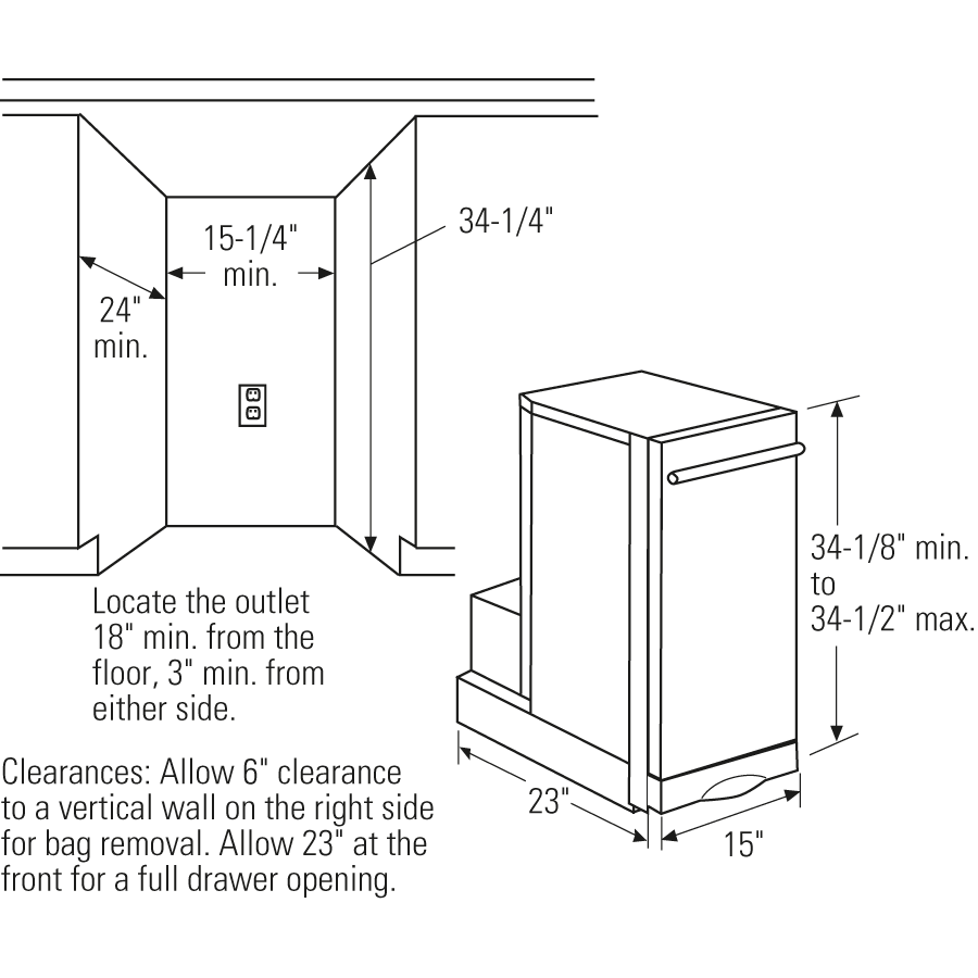 Universal 15" Built-In Compactor