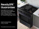 Bespoke 6.0 cu. ft. Smart Slide-In Gas Range with Air Sous Vide & Air Fry in Matte Black Steel